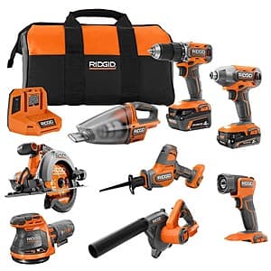 RIDGID 18V 8-Tool Combo Kit