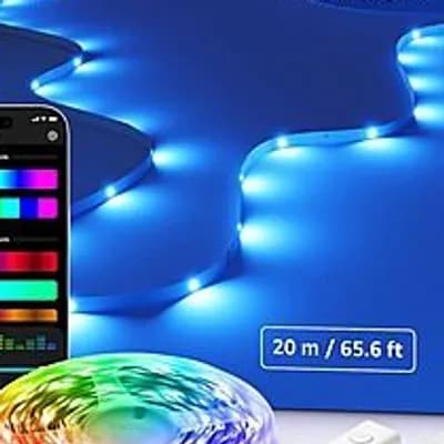 Prime Members: 65.6' Lepro SE1 RGB Wi-Fi & Bluetooth AI Smart LED Light Strips $17.15 & More + Free S&H