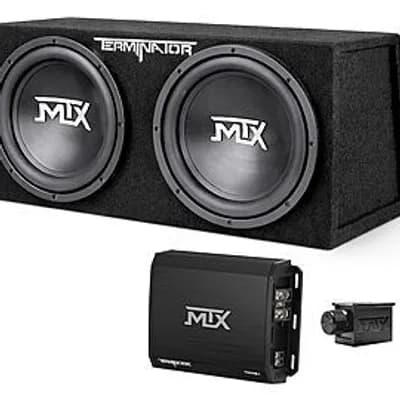 Prime: MTX Terminator 12" 1200W Dual Loaded Car Subwoofer Enclosure & Amplifier $251.55 + Free S&H