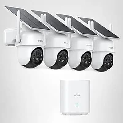 Prime Members: aosu 4-Camera Wireless Outdoor Solar Security Camera Kit $285 + Free S&H