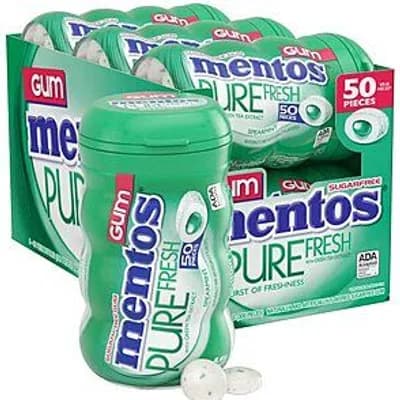 Select Accounts: 6-Pk 50-Pc Mentos Pure Fresh Sugar Free Gum (Spearmint) $11.50 w/ S&S
