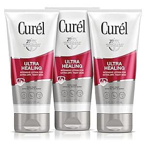 Select Accounts: 3-Pk 6-Oz Curel Ultra Healing Intensive Fragrance-Free Lotion $6.35 w/ S&S