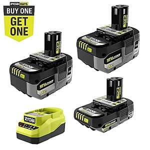 RYOBI ONE+ 18V 배터리 충전기 세트