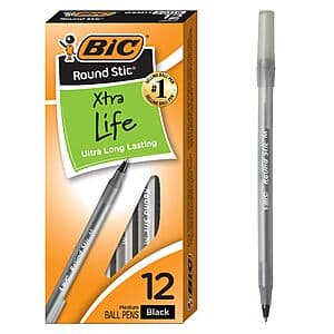 BIC Round Stic 볼펜 12개