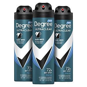 Degree UltraClear 데오드란트 3pk