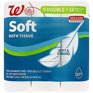 Walgreens Soft Bath Tissue 9-pack
