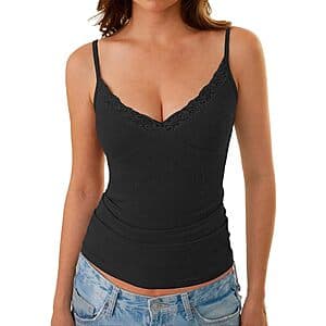 GKBK V넥 스판 캡tank Top