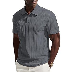 PJ Paul Jones Textured Knit Polo Tee