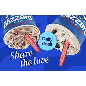 Dairy Queen 블리자드 BOGO $1