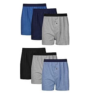 Hanes 남성 복서 브리프 6팩 $13