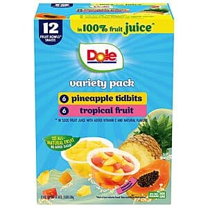 Dole Fruit Bowl 4oz 12-Pack