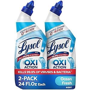 Lysol Toilet Bowl Cleaner Gel 24oz 2-Pack