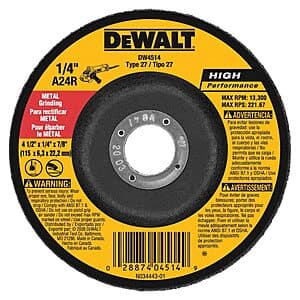 DeWALT 연마 Wheels 4.5인치