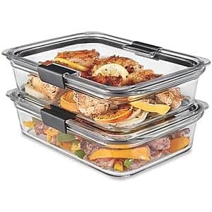 Rubbermaid Brilliance Glass 8-Cup 2-Pack