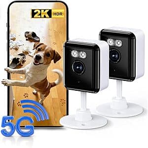 Gianteye 2K WiFi 보안카메라 2팩
