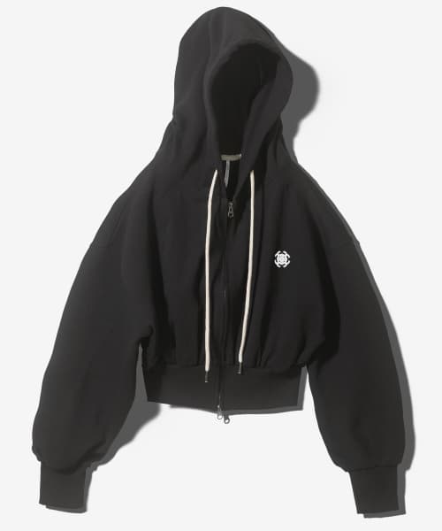 SYMBOL 크롭 후디드 지퍼업