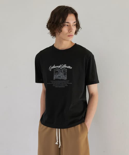 실루엣 하프 티셔츠