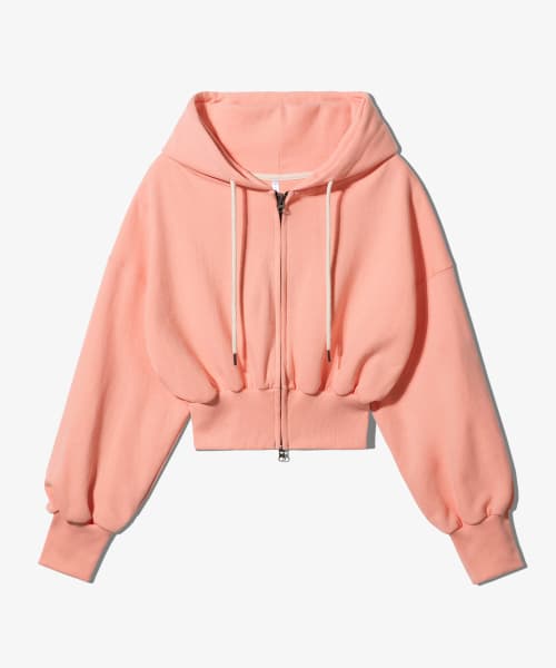 CROP DOUBLE JERSEY HOODED