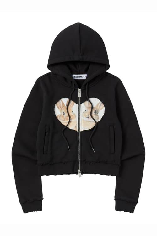 Baby Rabbit 후드 집업 BLACK