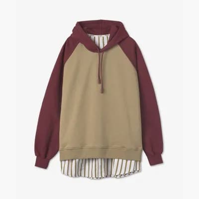 Hooded Shirt in Beige