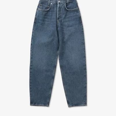 Tapered Cargo Denim Pants